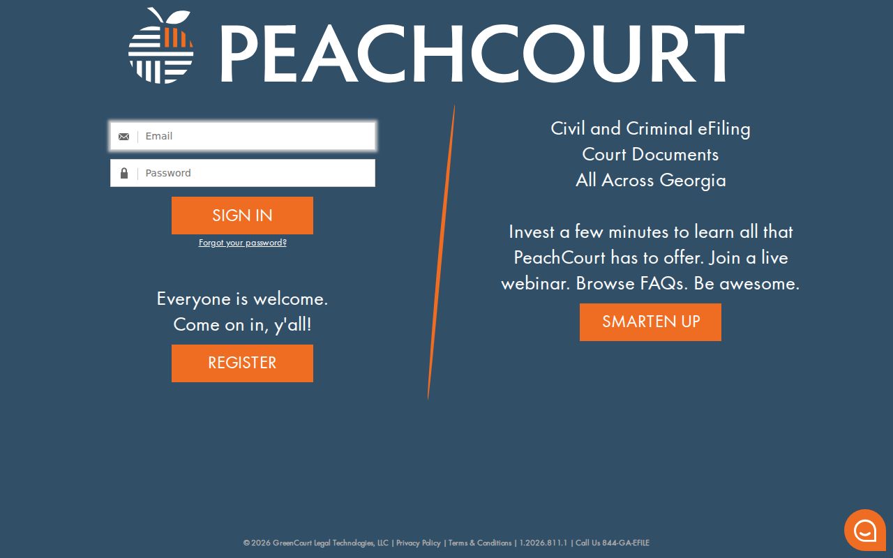 Habersham County case search PeachCourt account login