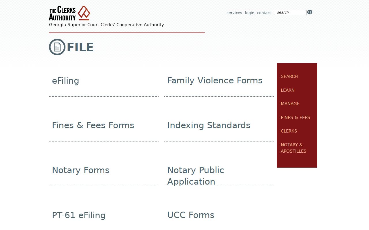 Habersham County court records eCertification page
